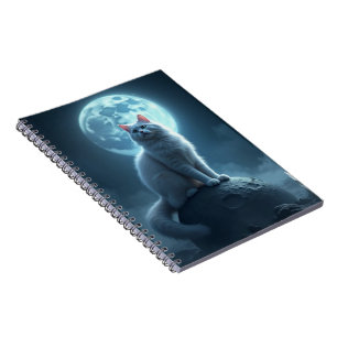 Carnet notebook cat and the moon