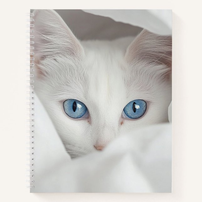 Carnet Notebook de Blue Eyed White Cat (Devant)