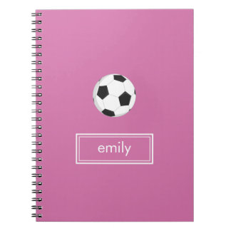 Carnet Notebook De Football (Rose)
