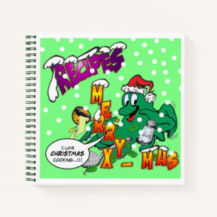Carnet Notebook Recette de recettes de Noël Octopus Cook