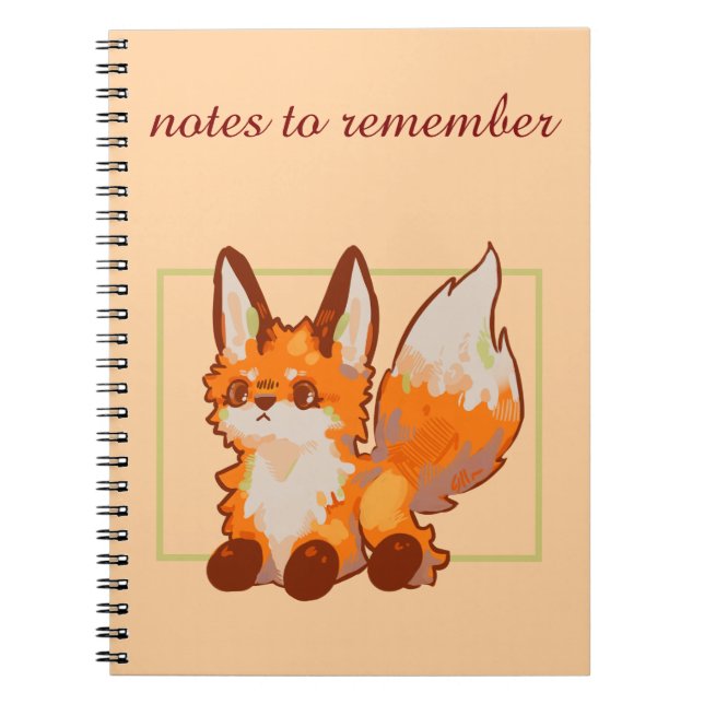 Carnet Notes à prendre en charge, Fox, (Devant)