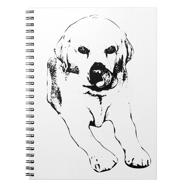 Carnet Notes avec un Lab loyal (Devant)