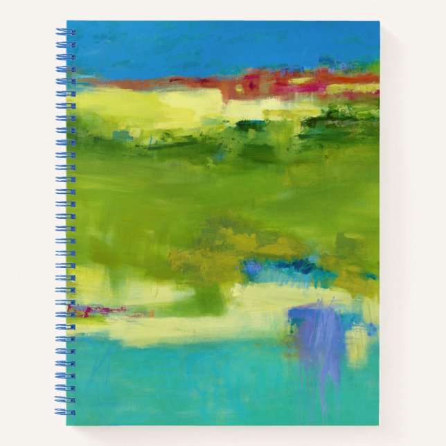 Carnet Notes de champ - Art vert Abstrait (Devant)
