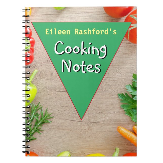 Carnet Notes de cuisine avec le nom du destinataire (Devant)