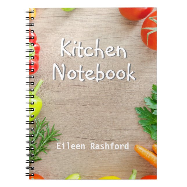 Carnet Notes de cuisine avec le nom du récipiendaire (Devant)