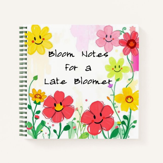 Carnet Notes de floraison pour une fleur tardive - Floral (Devant)