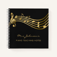 Notes de l'enseignant de musique Gold&Black Elegan