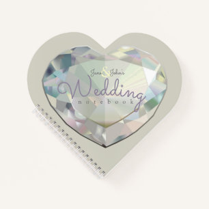 Carnet Notes de mariage Diamond Heart Vintage