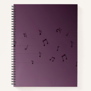 Carnet Notes de Musique Mauve Ombre Foncé