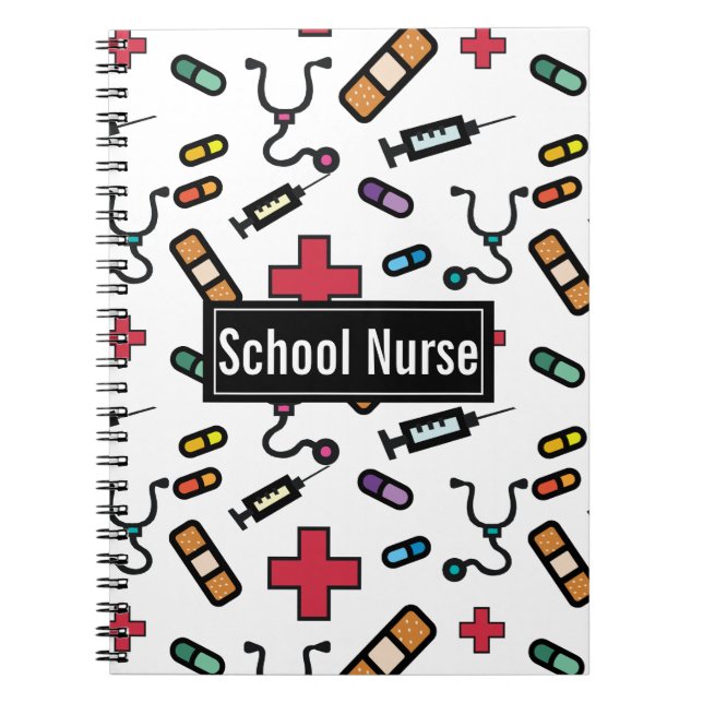 Carnet Notes de plaisir pour le Motif Médicale de l'infir (Devant)