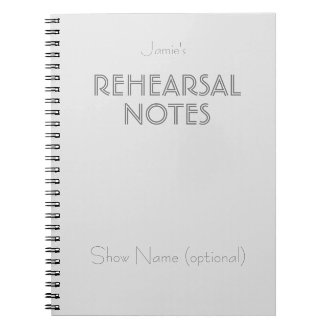 Carnet Notes de répétition personnelle - texte gris/fusai (Devant)