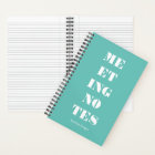 Notes de réunion de typographie verte turquoise mo