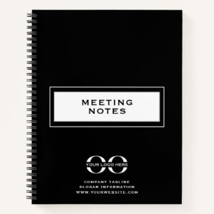 Carnet Notes de réunion du logo de l'entreprise Spiral