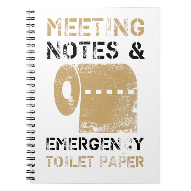 Carnet Notes de réunion et papier toilette d'urgence Co-t (Devant)