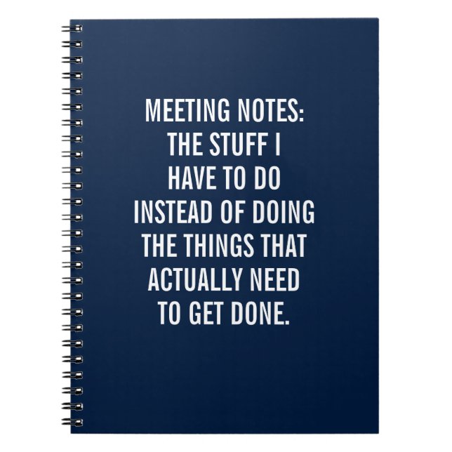 Carnet Notes de réunion : Les choses que je dois faire Ca (Devant)