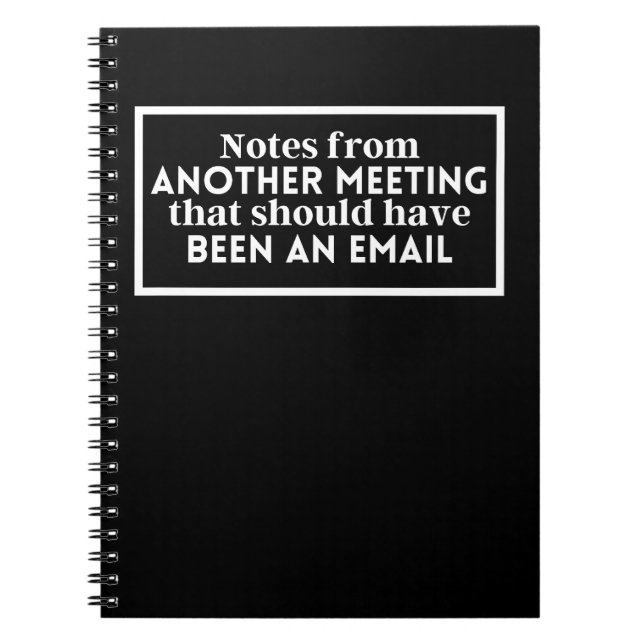 Carnet Notes d'une autre réunion qui doit être envoyée pa (Devant)