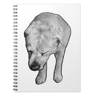 Carnet Notes hivernales avec muse de laboratoire tachetée