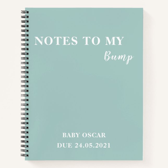 Carnet Notes minimes Élégantes Et Modernes Pour Mon Bump (Devant)