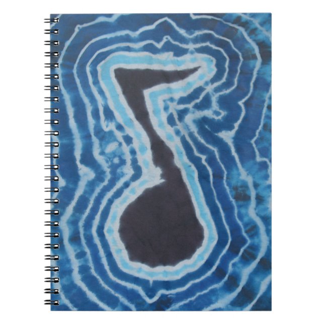 Carnet Notes musicales Tie Dye (Devant)