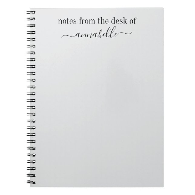 Carnet Notes personnalisées du bureau de (Devant)