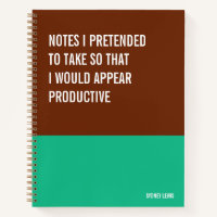 Notes que j'ai prétendu prendre pour paraître prod