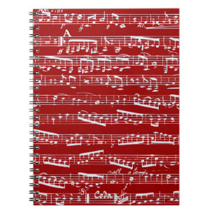 Carnet Notes rouges de musique