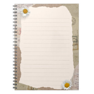 Carnet Notes Vintages Brown en beige
