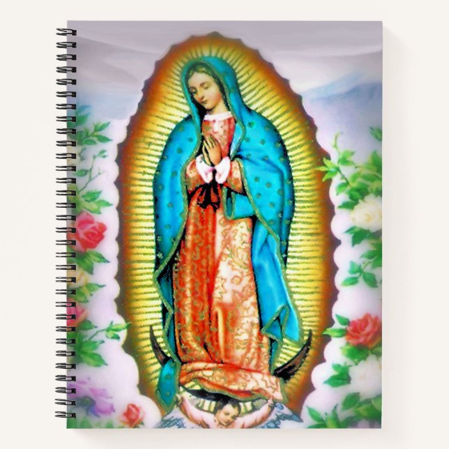 Carnet Notre-Dame de Guadalupe Floral avec prière (Devant)