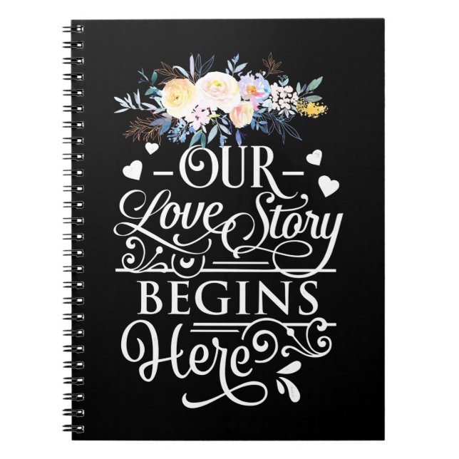 Carnet Notre histoire d'amour commence ici (Devant)