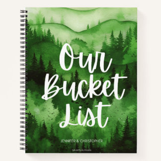 Carnet Notre liste de seaux Couples Adventure Keepsaké