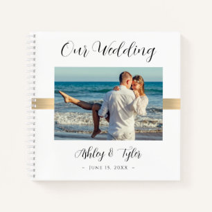 Carnet Notre Mariage, Noms de script noir, Date, Photo, O