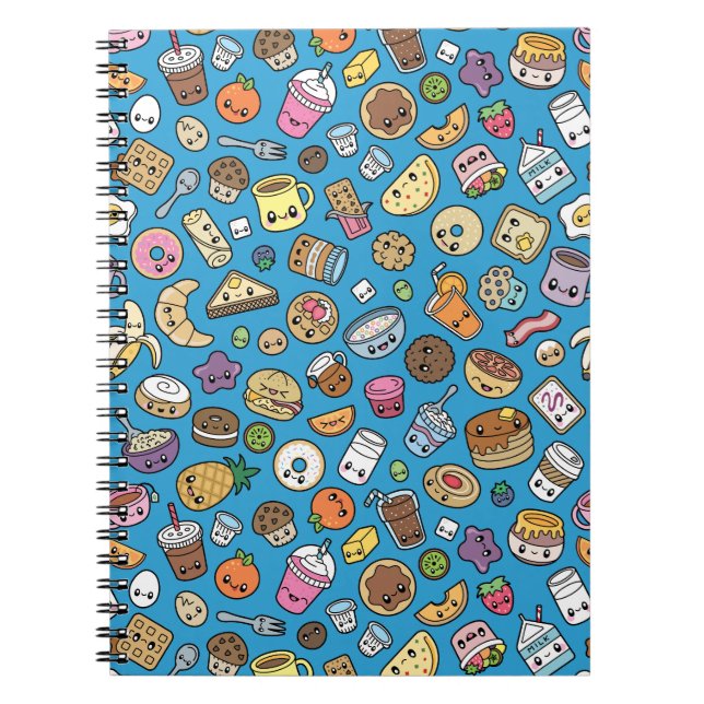 Carnet Nourriture de petit déjeuner mignonne (Devant)