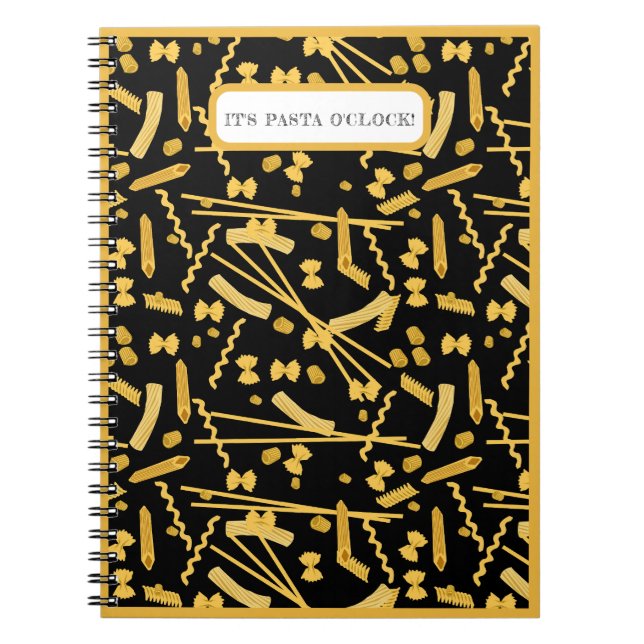 Carnet Nourriture italienne, motif de pâtes (Devant)