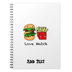 Carnet Nous allons ensemble comme des hamburgers et des f