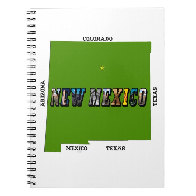 Carnet Nouveau Mexique Plan Plan Texte Photo (Devant)