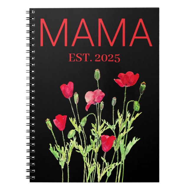 Carnet Nouveaux papillons rouges MAMA (Devant)