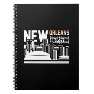 Carnet Nouvelle-Orléans Louisiana Skyline Voyage Graphism