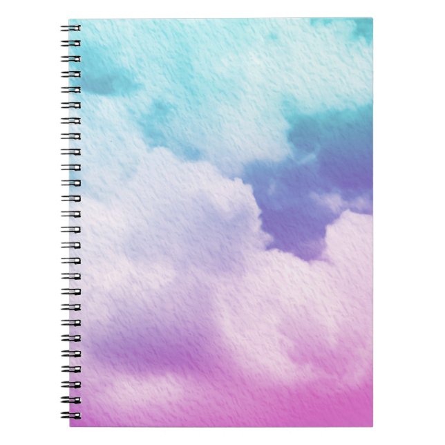 Carnet nuage doux fantastique avec couleur dégradé pastel (Devant)