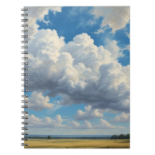 Carnet Nuages blancs et ciel bleu clair