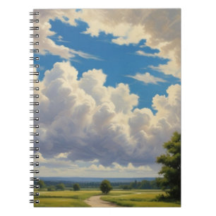 Carnet Nuages blancs et ciel bleu clair