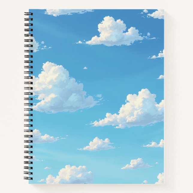 Carnet nuages bleus (Devant)