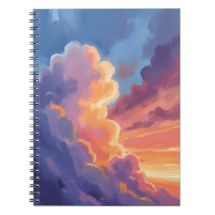 Carnet Nuages de coucher de soleil   Peinture de ciel à l