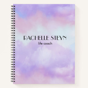 Carnet Nuages moelleux rose et violet pastel