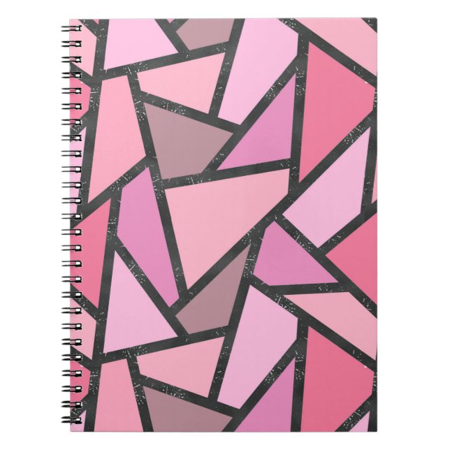 Carnet Nuances de motif en vitrail de corail (Devant)