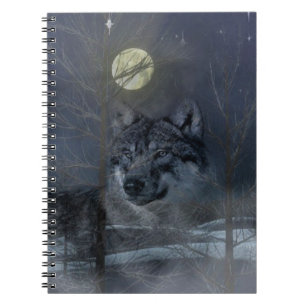 Carnet Nuit de la lune de l'esprit du loup