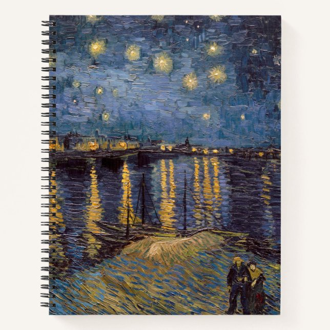 Carnet Nuit étoilée sur le Rhône par Vincent Van Gogh (Devant)