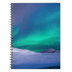 Carnet Nuit verte animée Aurora boréale