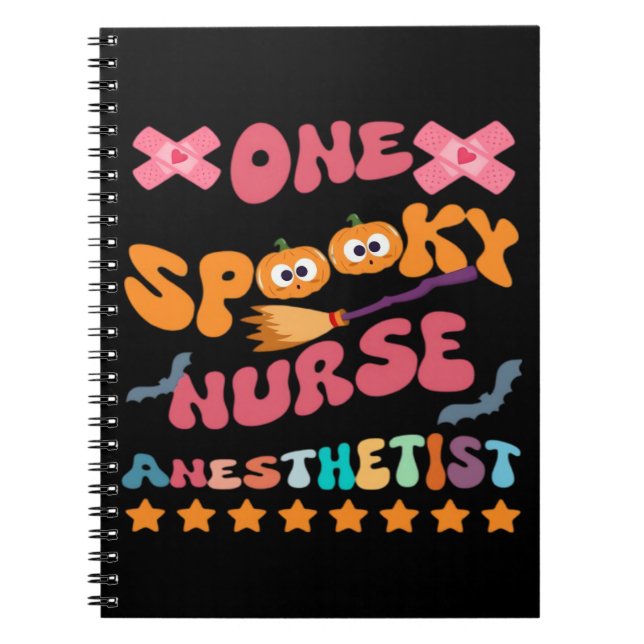 Carnet Nurse Anesthetist - One Spooky Nurse Anesthetist - (Devant)