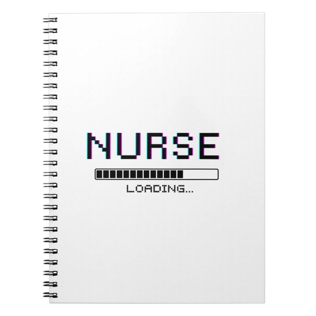 Carnet Nurse Loading Glitch Pixel Art Design (Devant)