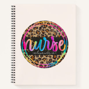 Carnet "Nurse - Love, Inspire, Heal" en couleur arc-en-ci